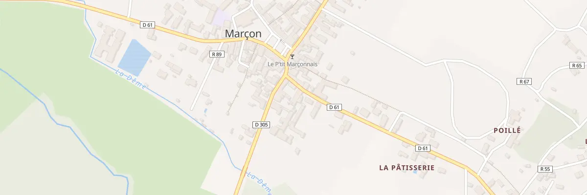 Plan du 4 Rte de la Vallee De La Deme à Marçon