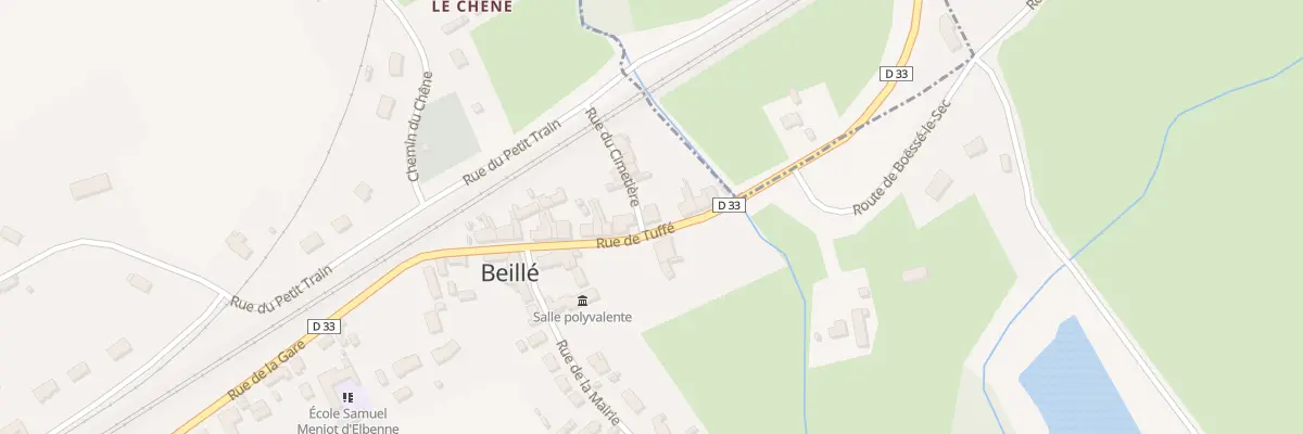 Plan du 2 Rue du Cimetière à Beillé