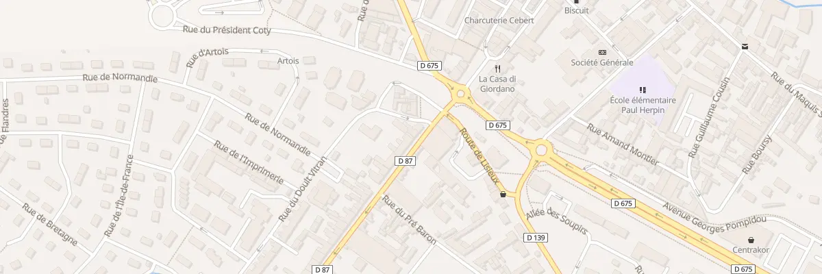 Plan du 6 Rue Jules Ferry à Pont-Audemer