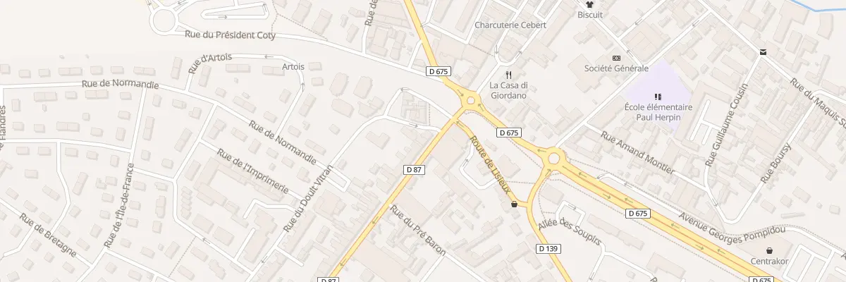 Plan du 4 Rue Jules Ferry à Pont-Audemer