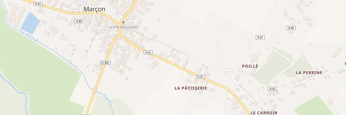 Plan du 11 Rte de la Vallee De La Deme à Marçon