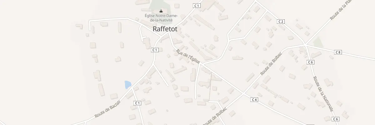 Plan du 90 Rue de l’Eglise à Raffetot