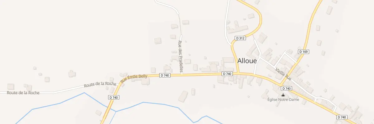 Plan du 2 Rue des Pradelles à Alloue