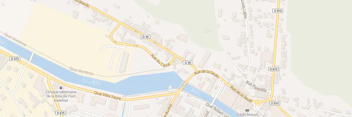 Plan du 1 Rue du Canal à Pont-Audemer