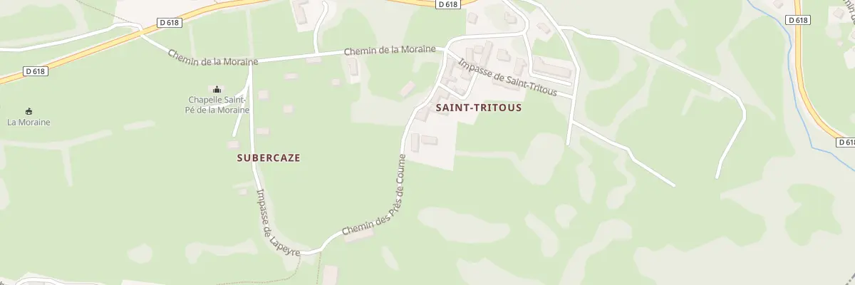 Plan du 9007 Hameau de Saint Tritous à Garin