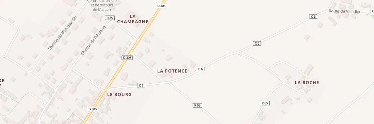 Plan du 5436 La Potence à Marçon