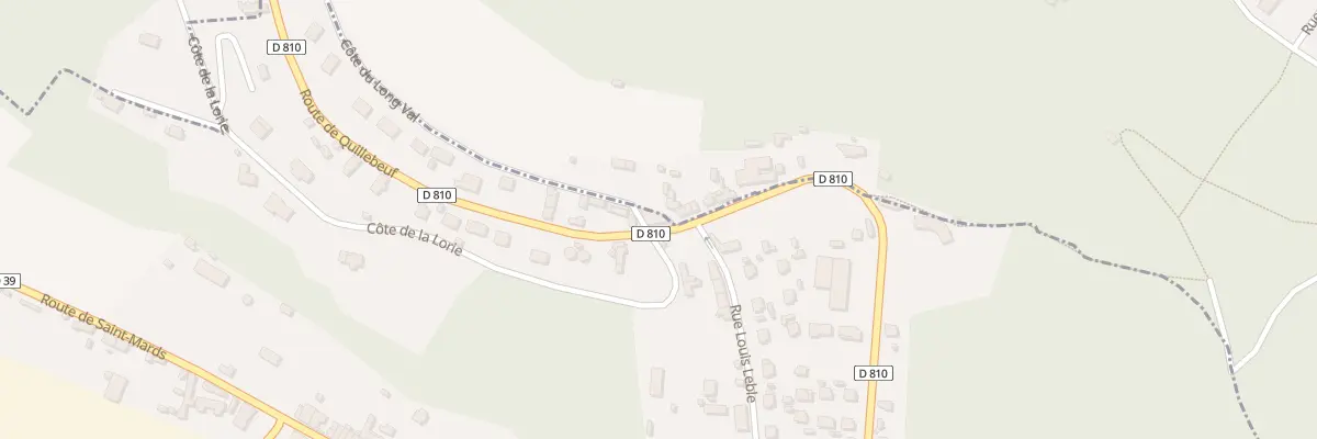 Plan du 38 Rte de Quillebeuf à Pont-Audemer