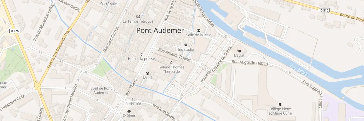 Plan du 14 Rue Aristide Briand à Pont-Audemer