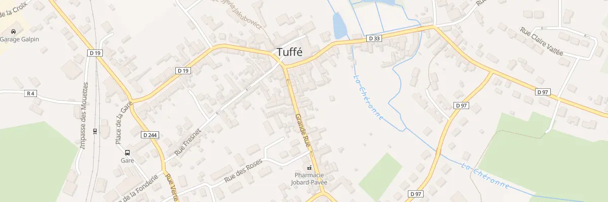 Plan du 11 Gr Grande Rue à Tuffé Val de la Chéronne