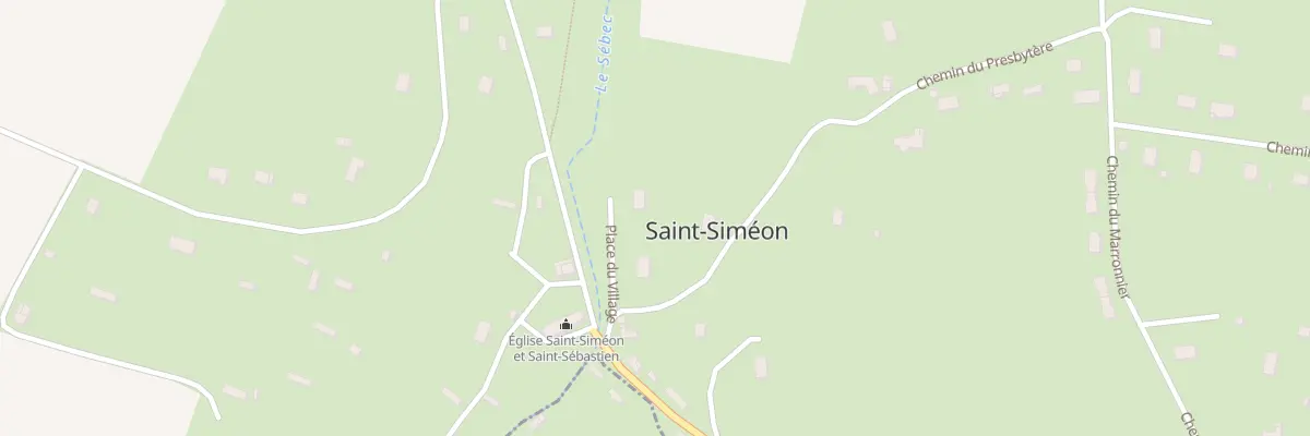 Plan du 100 Pl du Village à Saint-Siméon