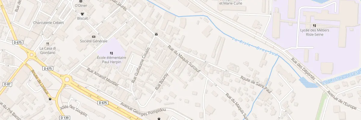 Plan du 22B Rue du Maquis Surcouf à Pont-Audemer