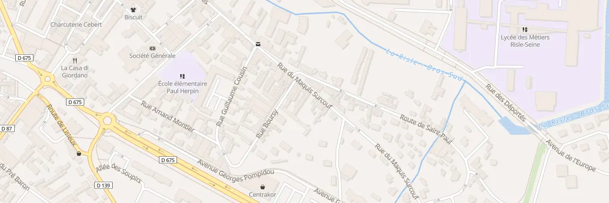 Plan du 26C Rue du Maquis Surcouf à Pont-Audemer