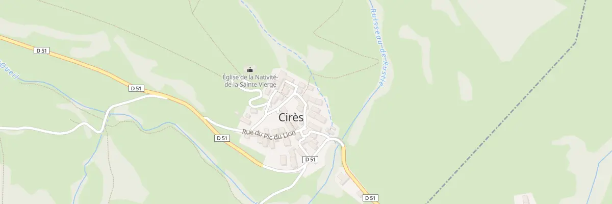 Plan du Village à Cirès