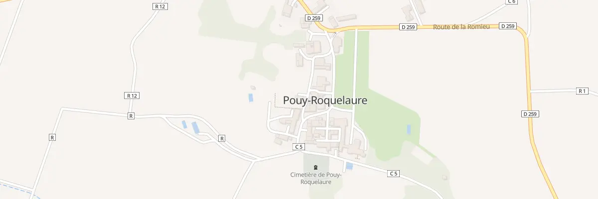 Plan du 5018 Quartier du Village à Pouy-Roquelaure