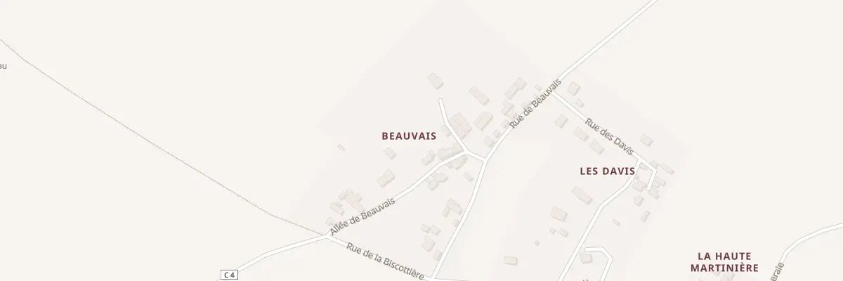 Plan du 3 All de Beauvais à Trogues