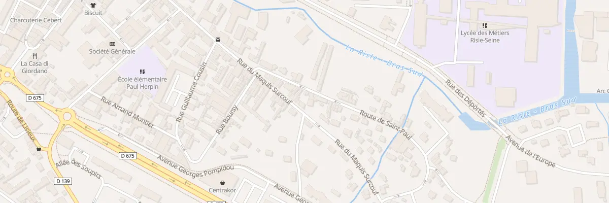 Plan du 17 Rue du Maquis Surcouf à Pont-Audemer