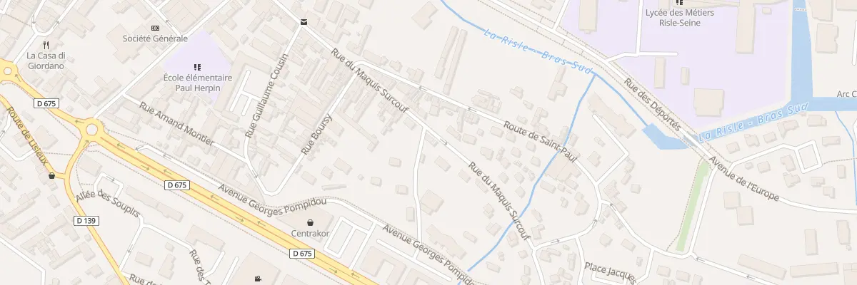 Plan du 38 Rue du Maquis Surcouf à Pont-Audemer