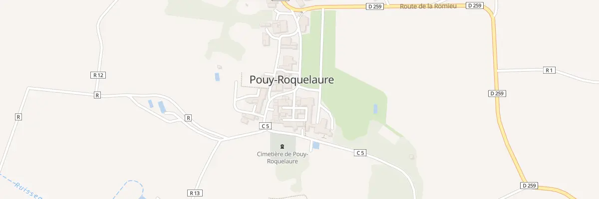 Plan du 5010 Quartier du Village à Pouy-Roquelaure