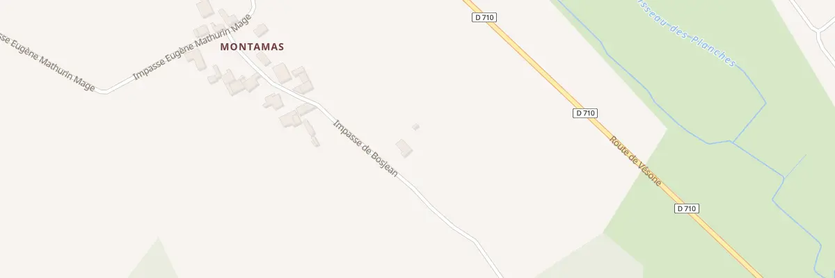 Plan du 460B Montamas Sud à Sadillac