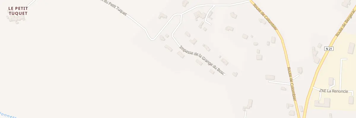 Plan du 57A La Grange du Bosc à Bouniagues