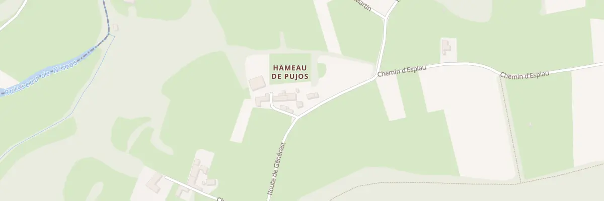 Plan de Ham de Pujos à Aventignan
