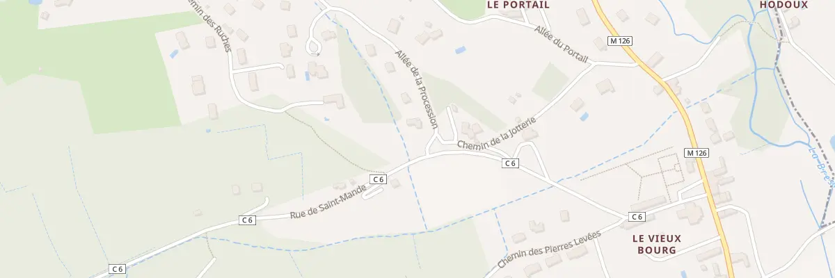 Plan du 1 All de la Procession à Saint-Étienne-de-Chigny