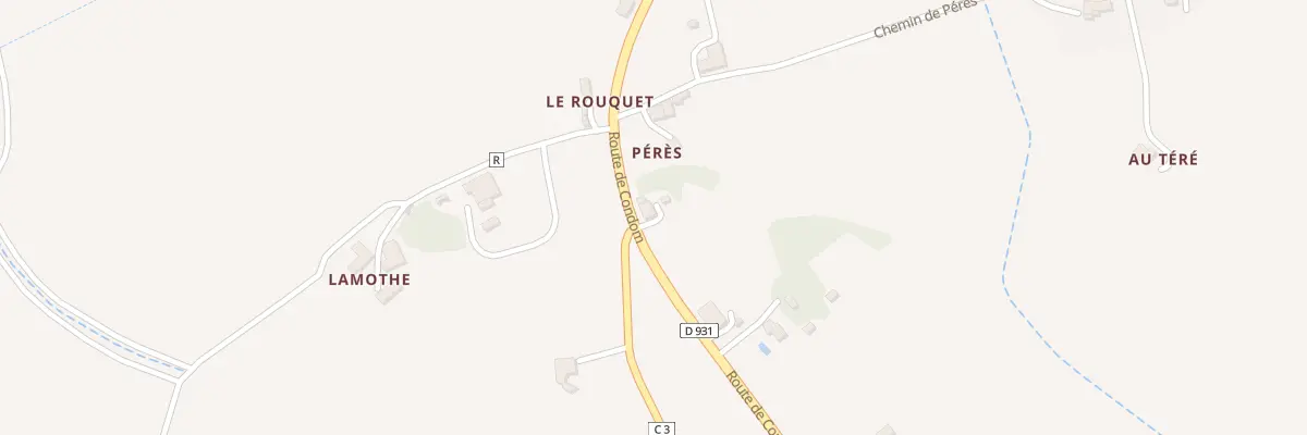 Plan du 917 Rte de Condom à Laplume