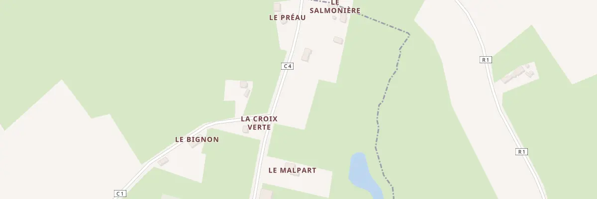 Plan de La Meridienne à Saint-Denis-des-Coudrais