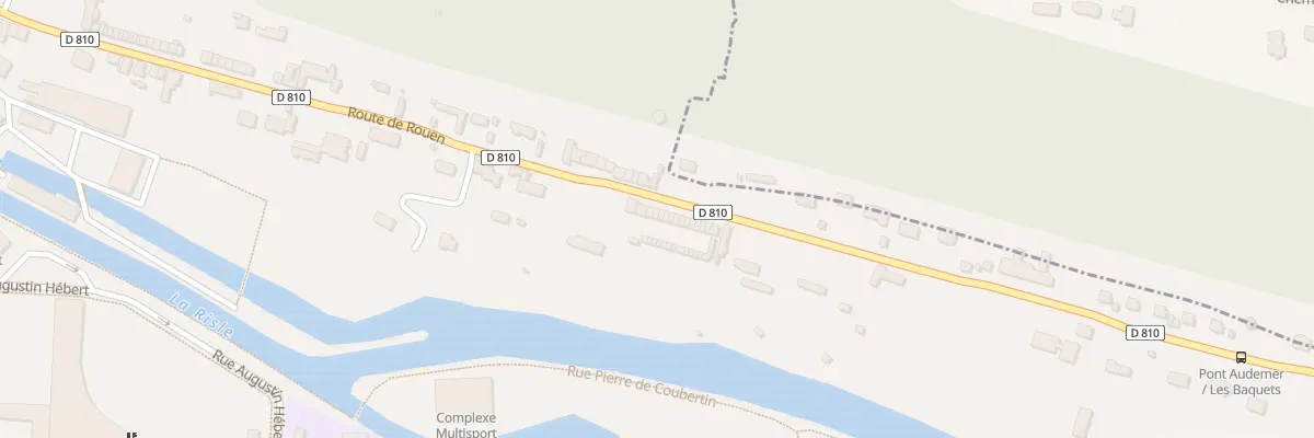 Plan du 68 Rte de Rouen à Pont-Audemer
