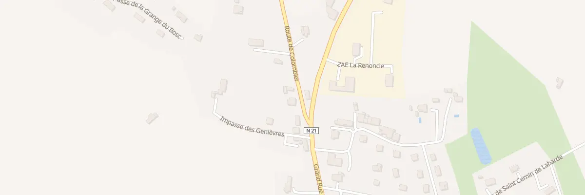 Plan du 57 Rte de Colombier à Bouniagues
