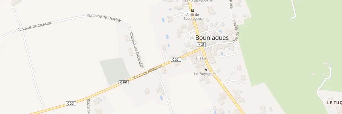 Plan du 12 Rte de Ribagnac à Bouniagues