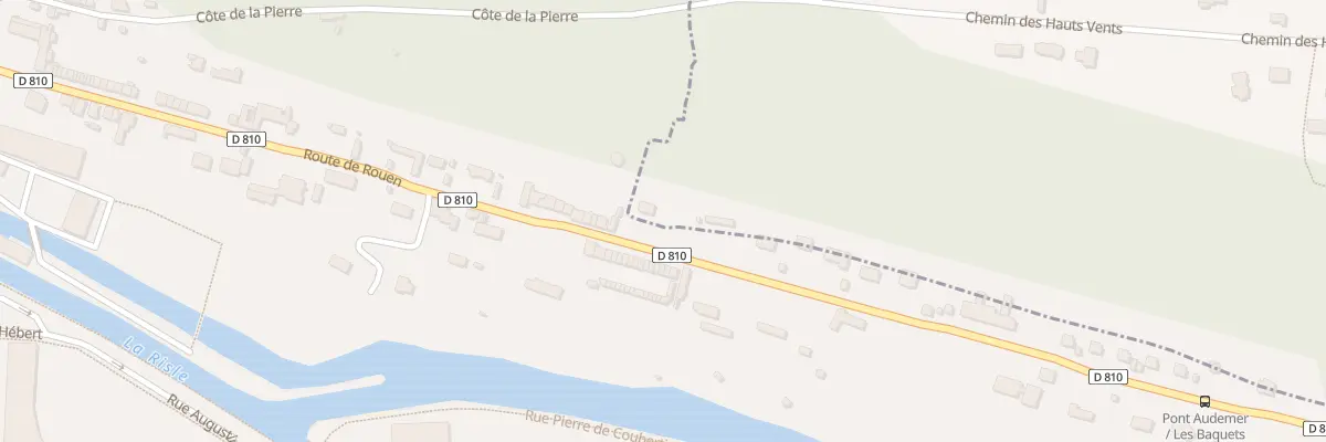 Plan du 93B Rte de Rouen à Pont-Audemer