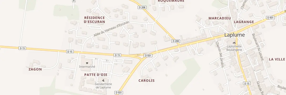 Plan du 32 Rte de Condom à Laplume
