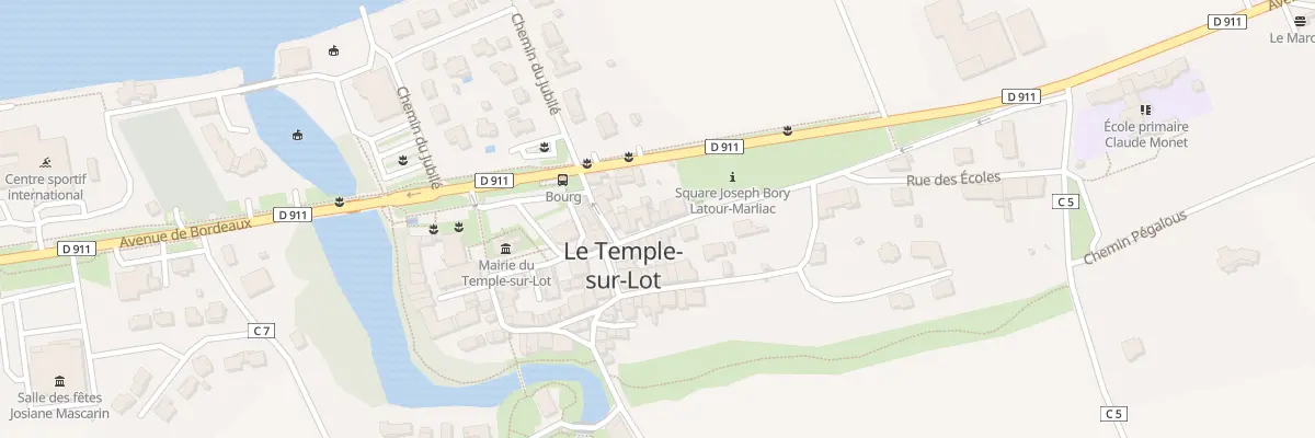 Plan du 5 Av de Verdun au Temple-sur-Lot