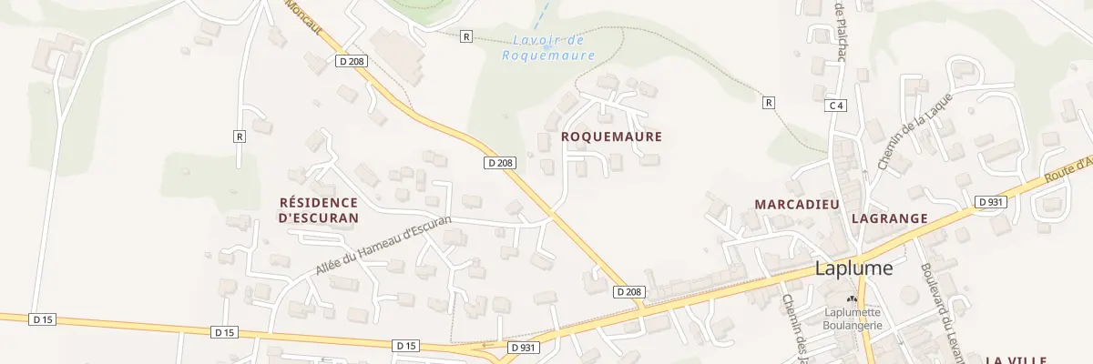 Plan du 5000F Roquemaure à Laplume