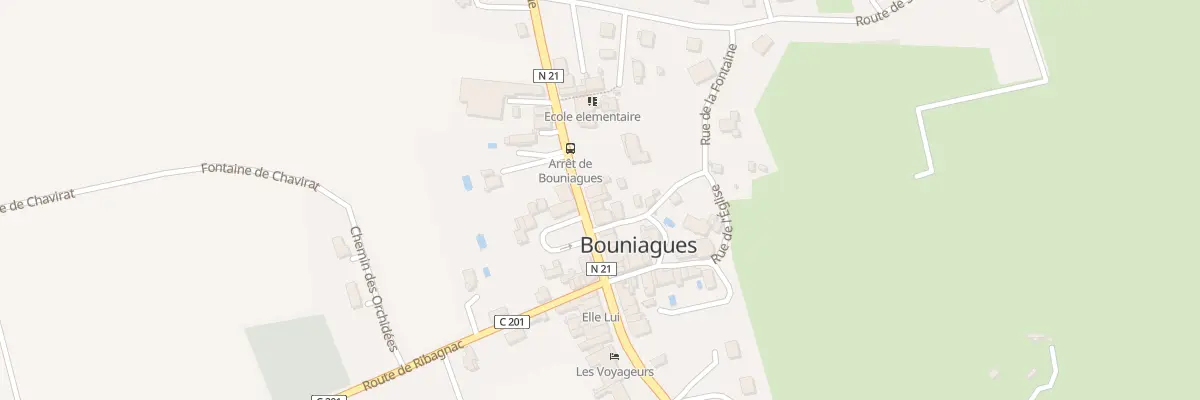 Plan du 106 Le Bourg Est à Bouniagues