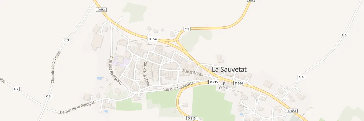 Plan du 1 Pl de l’Eglise à La Sauvetat