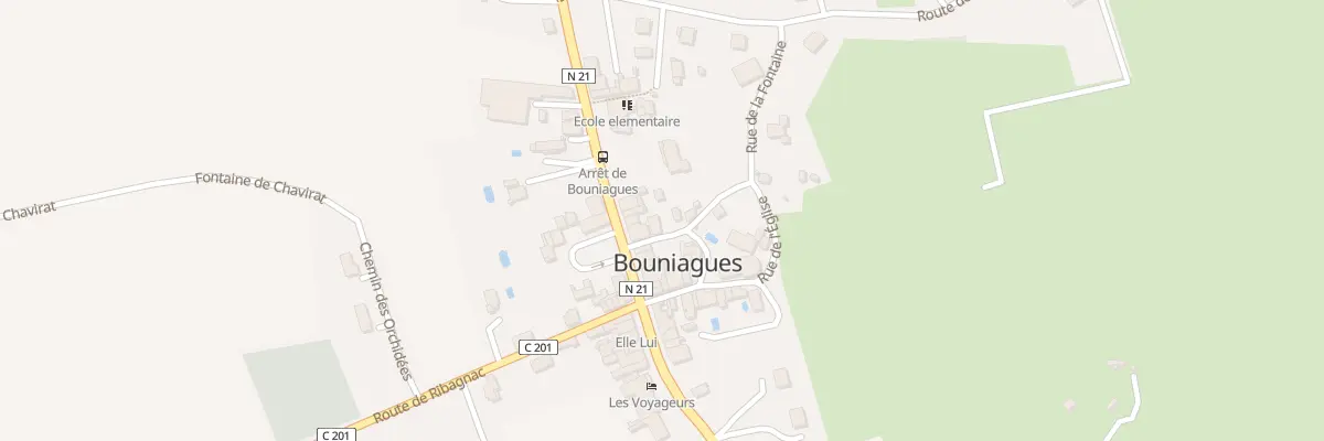 Plan du 109 Le Bourg Est à Bouniagues