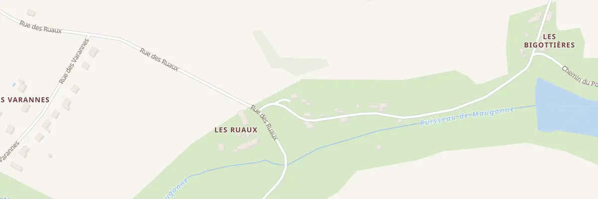 Plan du 25 Les Ruaux à Neuil