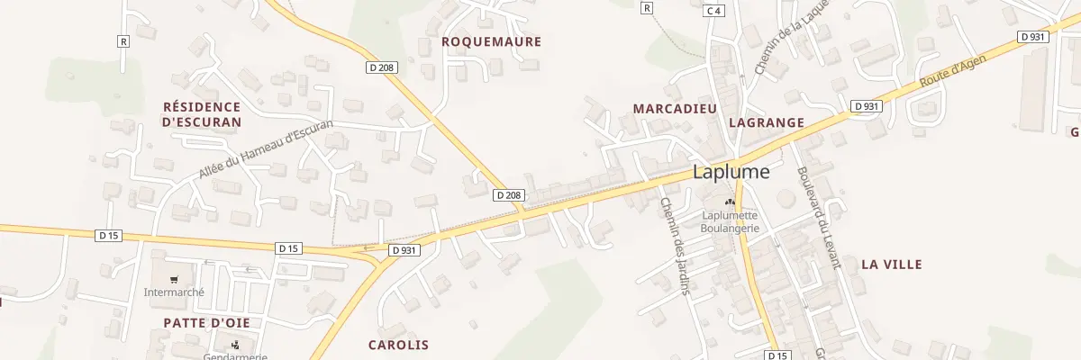 Plan du 184 Rte de Condom à Laplume