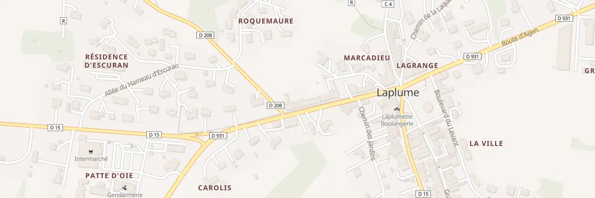 Plan du 178 Rte de Condom à Laplume