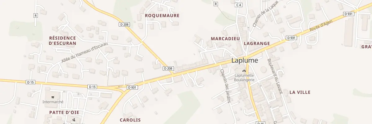 Plan du 172 Rte de Condom à Laplume