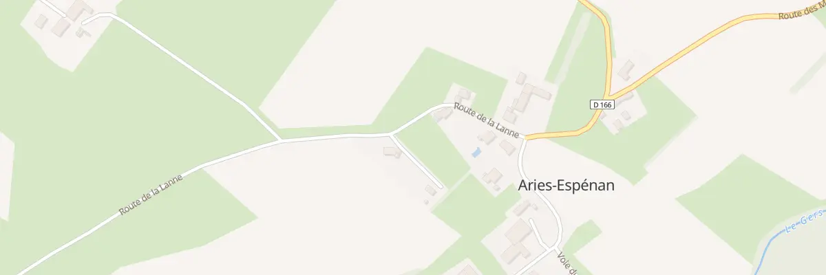 Plan du 7 Rte de la Lanne à Aries-Espénan
