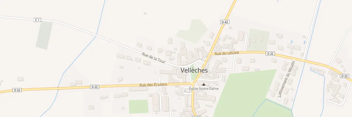 Plan du 1 Rue de la Tour à Vellèches