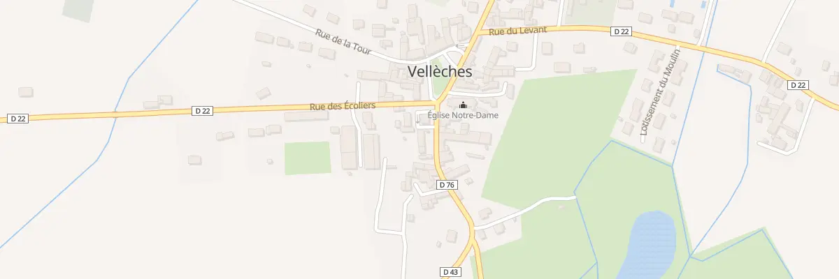 Plan du 3 Rue de l’Etang à Vellèches