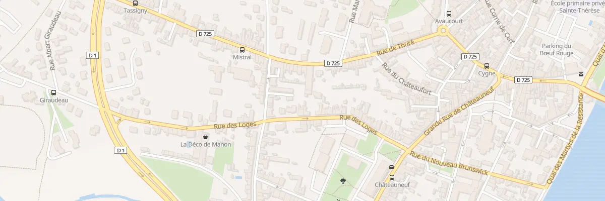 Plan du 62 Rue des Loges à Châtellerault