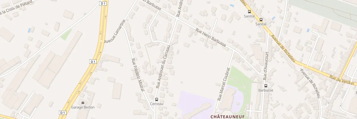 Plan du 22 Rue Androuet du Cerceau à Châtellerault
