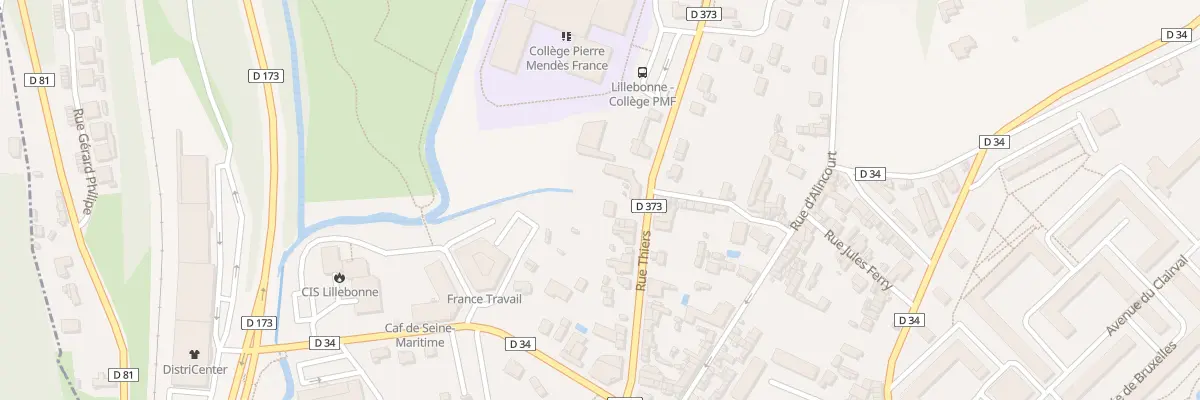 Plan du 43 Rue Thiers à Lillebonne