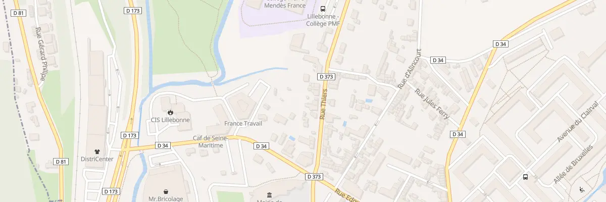 Plan du 37 Rue Thiers à Lillebonne