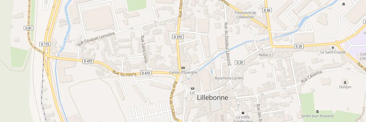 Plan du 16 Rue Thiers à Lillebonne